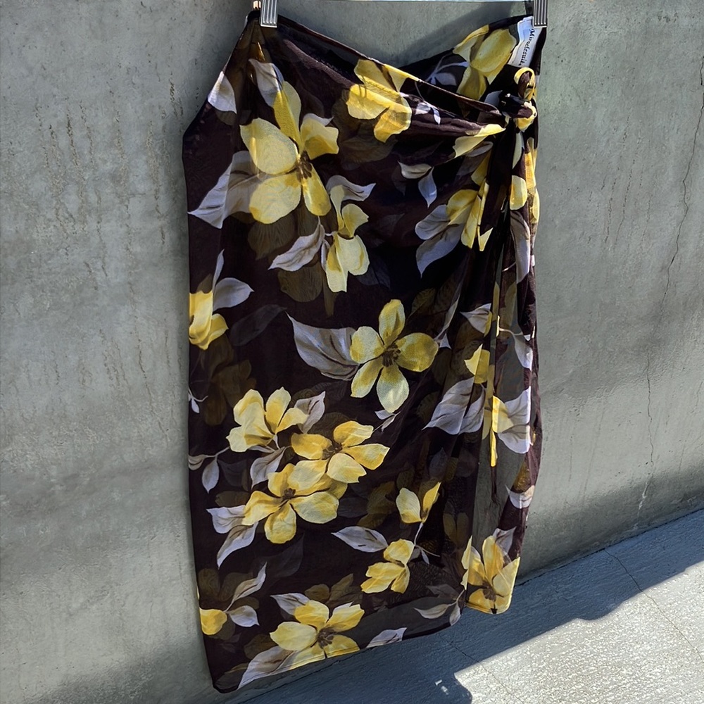 New! Miraclesuit Sheer Pareo /Sarong Swim Cover Up